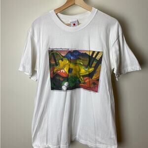Vintage Franz Marc. "Yellow Cow" Art Tee Guggenheim Museum 1911 - L - Y2K 2000s